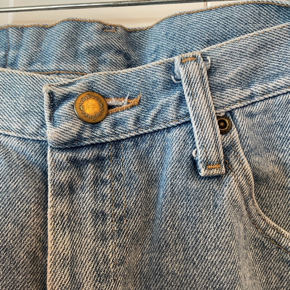 VINTAGE 90s Men’s Wrangler Light Blue Denim Pants - Picture 4 of 8